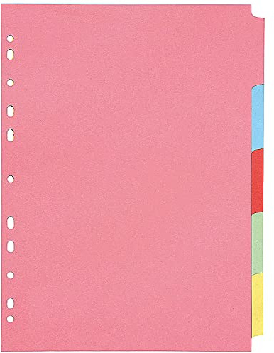 Q-Connect 5-Part Subject Divider Multi-Punched A4 KF26081