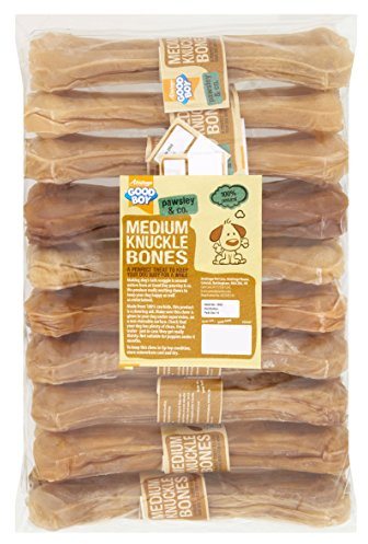 Good Boy Rawhide Knuckle Bones MEDIUM Dog Treats (Pack of 10)