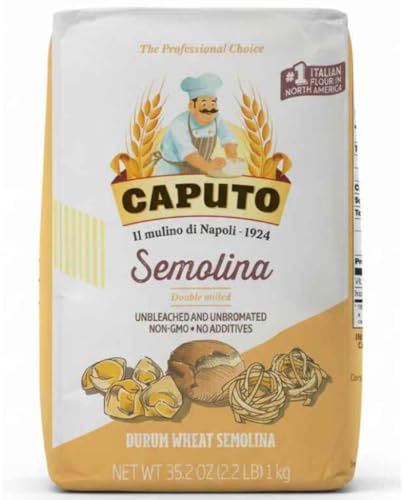 Caputo Antimo Di Grano Duro Rimacinata Semolina Flour - All Natural Dough for Fresh Pasta, 2.2 lb