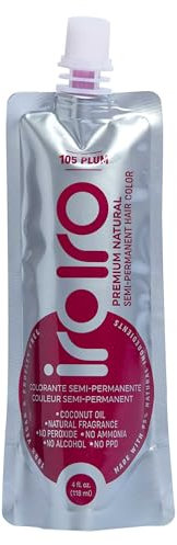 Iroiro Hochwertige Haartönung, semi-permanente Haarfarbe, Farbe 105: „Iro-Plum“, 118,5 ml