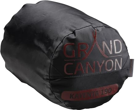 Grand Canyon KAYENTA 190 - Saco de dormir de techo - Saco de dormir Premium para acampar al aire libre - Límite 13° - Red Dahlia