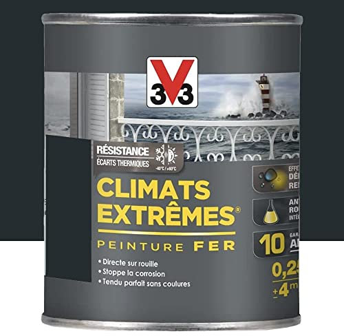V33 Peinture Climats Extrêmes Fer Bleu Nuit Mat - 0,5 L