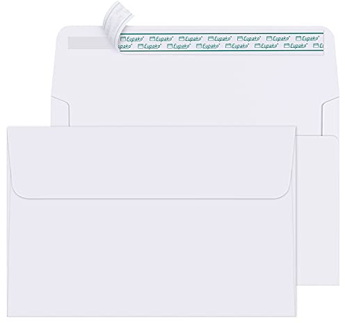 Eupako A9 Envelopes Sefl Seal 250 Pack, White Invitation Envelopes for Photos, Invitations, Announcements, Wedding, Baby Shower, 5-3/4 x 8-3/4 Inches