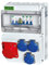 BAUSTROMVERTEILER WANDVERTEILER KOMPLETT VERDRAHTET 32A 16A 230V MIT CEE DOSE ZÄHLER IP65, 2.1x16a 3x230v MIT LS