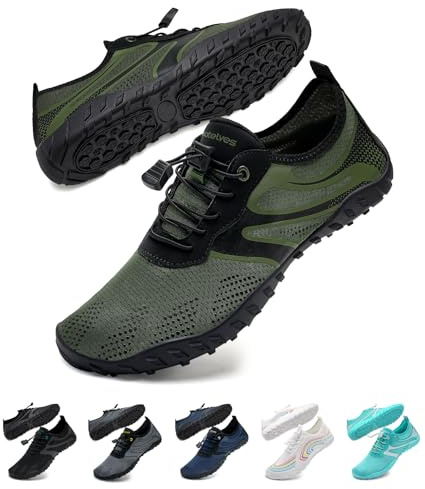 WateLves Scarpe da Scoglio Uomo Donna Scarpe da Immersione Scarpe da Spiaggia Acqua Piscina Drenaggio Antiscivolo Asciugatura Rapida Surf Unisex