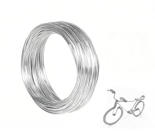Aluminiumtråd För Hobby Och Hantverk, 1mm x 50M Flexibel Aluminiumtråd För Hantverk, Smyckestillverkning, Förpackning, Modellbyggande, Skulptur Och Hantverk (Silverfärgad, 2mm x 10M)