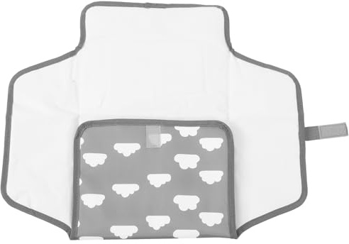 HAPINARY Funda para Cambiador Portátil de Color Blanco, Sábana Cambiadora Reutilizable y Plegable para Bebés, Colchón Cómodo para Viajes y Uso Exterior, Lavable y Ligera para Recién Nacido
