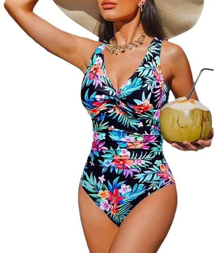 Maillot de Bain Une pièce Femme Bikini intégré Sportif avec Soutien pour activité Physique régulière