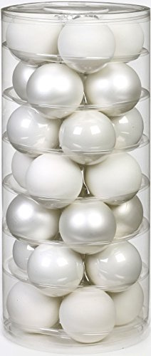 Inge Glas Christbaumkugeln, Glas, Weiss, 6cm