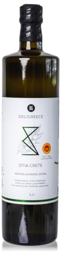 DELIGREECE - Sitia Crete - Extra natives Olivenöl | Kaltgepresstes Oliven öl von Kreta mit geschützter Herkunft. Fruchtiges Olivenöl aus Sitia, perfekt zum Braten, Kochen und Backen | 1L