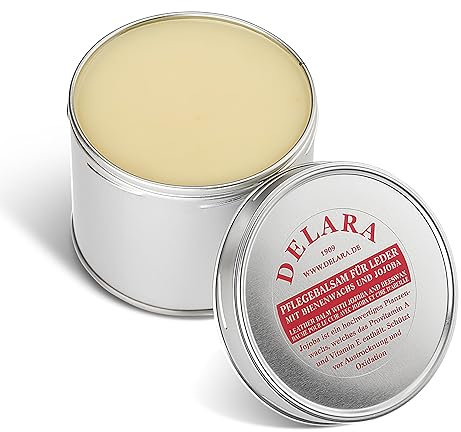 DELARA Pflegebalsam für Leder mit Jojoba und Bienenwachs, 500 ml, farblos - Made in Germany