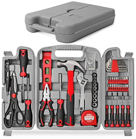 Hi-Spec 54pc Home & Office DIY Tool Kit Set. Complete Household Tool Box with Essential Hand Tools Included for Basic Repairs, Maintenance & Home Improvement Projects
