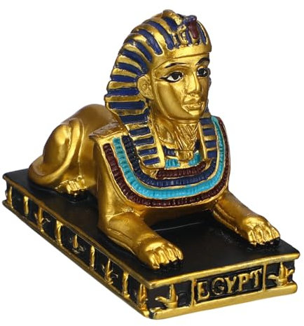 WINOMO Ägyptische Sphinx Figur Statue Sphinx von Giza Dekoration Vintage Antike Hause Büro Tisch Dekorationen Ornamente Schwarz Gold