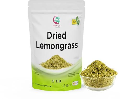 Dried Lemongrass 1 LB | Cut and Sifted Loose Leaf | Aroma Rich Lemon Grass | by Yogi's Gift ®