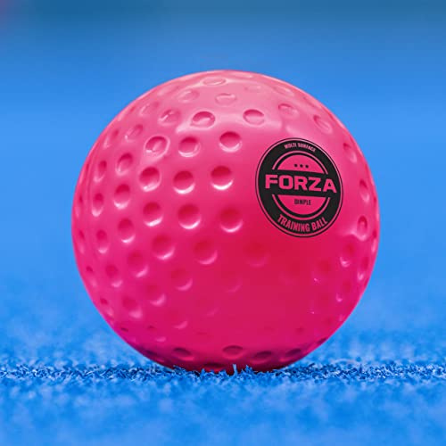 FORZA Match & Training - Pelotas de hockey con hoyuelos y suaves, gama completa, probadas por Hockey Gales (paquete de 1, pelota de entrenamiento con hoyuelos, rosa)