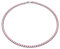 Swarovski Matrix Tennis Halskette, Rundschliff, Rosa, Rhodiniert