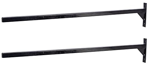 EASY-UP Heavy Duty Single Blanket and Saddle Pad Rack | Space-Saving Organization for Your Tack Room | Mountable and Stackable Design | Set of 2 | Color Black