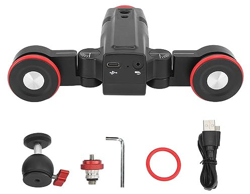 Kamerawagen, APP-Fernbedienung, Elektrischer Schienenschieber, Dolly-Wagen mit Kugelkopf, Kamerawagen aus Aluminiumlegierung für DSLR-Kamera-Smartphone