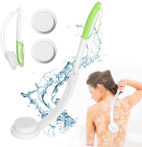 Rücken Eincremehilfe Set - 3 Austauschbare Pads - Faltbare rückeneincremer mit langem stiel - 2023 Optimale Rückenpflege