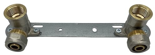Rimex Halterung Montageeinheit Für Dusche Wasserhahn-Anschluss Duschhalterung Wasserhahnhalterung Für Waschbecken Badewanne 150mm x 1/2' x16 mm PEX