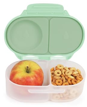 b.box Fiambrera Infantil con Compartimentos | Bento Box Infantil Mini con 2 Compartimentos Herméticos | Caja de Almuerzo y Picoteo para Niños | Cabe 1 Fruta Entera | Sin BPA