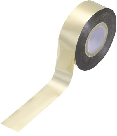 QUARKZMAN Carta Trasferimento Termico Foil, Rotolo Carta Deco Foil Metallico 0.8x394ft, Trasferimento Foil Per Macchina Per Stampe a Caldo Su Pelle Fai da Te, Oro Chiaro