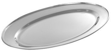 Buckingham Fuente Ovalada, Bandeja de Servir, Bandeja Oval, Plato, Plato de Carne, Plato de Servir, Acero Inoxidable, 45 cm