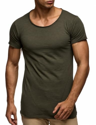 Leif Nelson T-Shirt Uomo Estate Collo Rotondo, vestibilità Regolare, 100% Cotone, Basic Casual Maglietta Uomo a Manica Corta