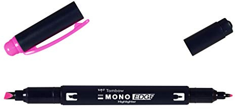 Tombow WA-TC90 textmarkör MONO edge med kil- och rund spets rosa