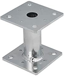 Pied de support de clôture galvanisé robuste (dimensions : 100 x 100 mm)