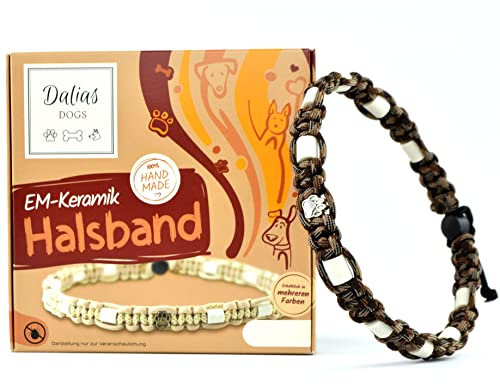 EM-Keramik-Halsband für Hunde & Katzen - Maßanfertigung EM-Band Original US-Paracord (31-40 cm, Camouflage)