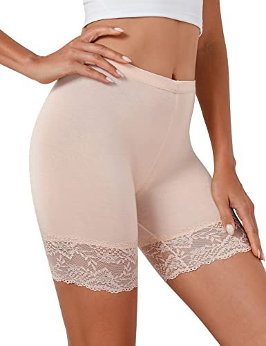 Tuopuda Damkalsonger, under kjol, korta byxor, spets, trosor, anti-chafing, shorts, 1/3-pack, boxershorts, rembyxor, underklänning, midjetrosa, mjuka trosor, leggings med halkskydd, spetstrimning,