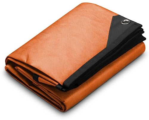 Arcturus XL Survival Tarp - Insulated Reflective Thermal Camping Tarp - 8.5' x 12' (Orange)