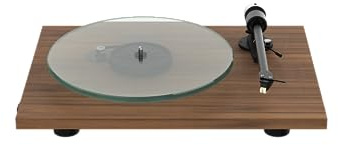 Pro-Ject T2 W, Plattenspieler mit Hi-Res Audio Streaming über WLAN, kompatibel mit Sonos®, HEOS®, Bluesound, WiiM, UPnP (Walnuss)