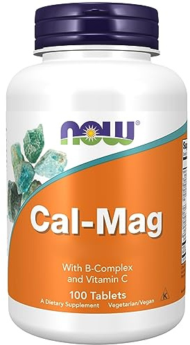 Now Foods, Cal-Mag Stress, 100 vegane Tabletten, 500mg, 250mg Calcium & Magnesium je Dosis, Glutenfrei, Sojafrei, Geschmacksneutral