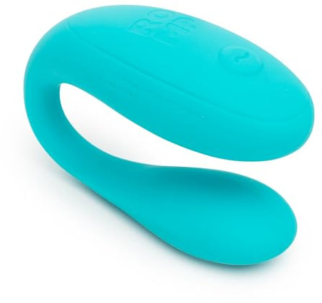 ROMP Join Couples Vibrator - Estimulador Punto G y Clítoris - Juguete Sexual para Parejas - Doble Estimulación - Juguete Sexual para Adultos Recargable por USB y Resistente al Agua - Teal