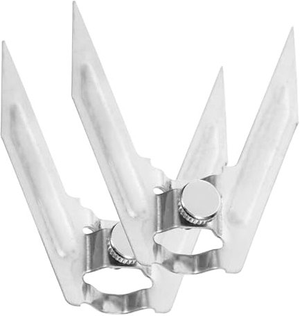 HOLIDYOYO 2pièces Fourchette à Griller Rotative Acier Inoxydable Pour Viande Et Poisson Accessoires De Barbecue Idéaux Pour Cuisson à Domicile Et Extérieur