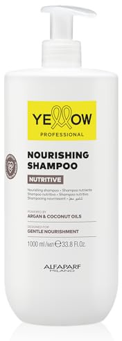 ALFAPARF MILANO Yellow Professional Nutritive Pflegeshampoo für trockenes Haar – angetrieben durch Argan- und Kokosöle – entworfen für eine sanfte Reinigung (1000 ml)