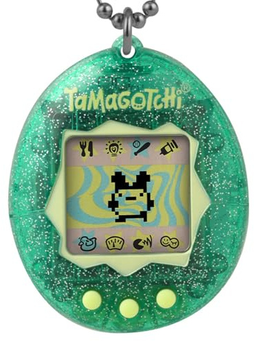 Bandai – Tamagotchi Original Color Collection Green – virtuellt elektroniskt djur – interaktiv leksak på italienska – grön tamagotchi – leksak för barn från 8 år och äldre – 46010