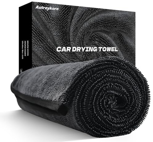 Autreykorn Microfibre Voiture XXL (90x60 cm) - Microfibre Ultra Absorbante, Séchage Rapide sans Traces - Parfait pour Voitures, Motos, Bateaux et Détail Automobile