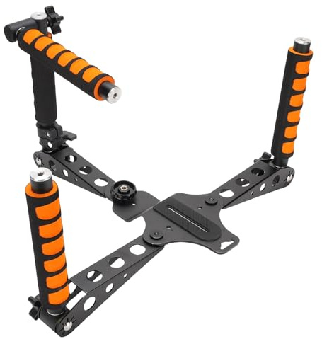 Sxhlseller Lightweight Shoulder Rig, Aluminum Alloy Camera Shoulder Support Rig Kit Multi Angle Adjustable, Anti Shake for DSLRs Video Camcorder