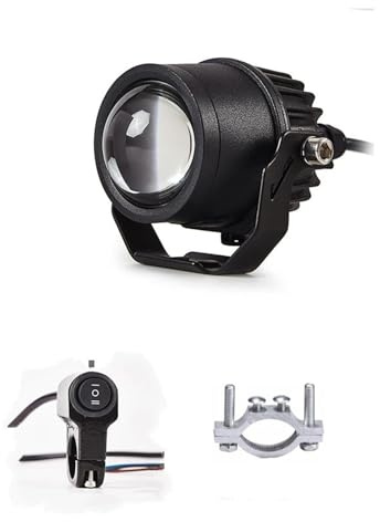 ESPYN Focos Motocicleta Foco LED Para Motocicleta Lente Pavimentación Para Vehículo Eléctrico Luz Alta Y Bajo Faro Integral Tangente, Lámpara Auxiliar, Faro Delantero(1 piece Spotlight)