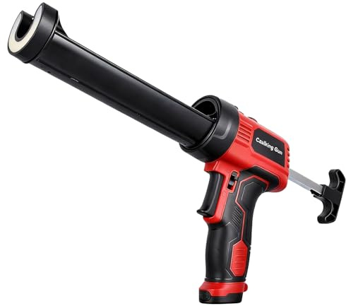 Pistola in silicone elettrica senza fili 300 ml, pistola a cartuccia leggera 0,9 kg con manico ergonomico LED, alimentata da batterie AA per sigillare finestre bagno e guarnizioni auto