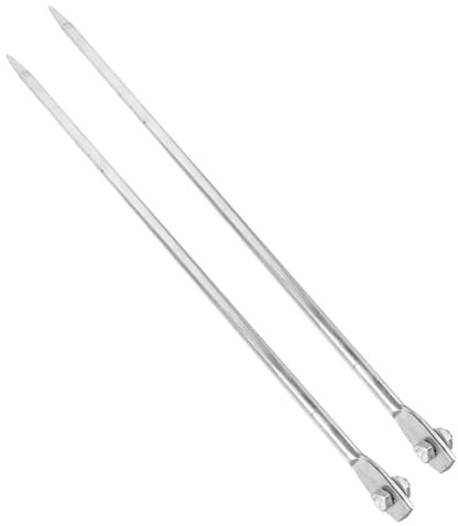 Zerodeko Varilla de Puesta a Tierra Galvanizada de Hierro, 2 Piezas (12×500 Mm), para Antenas Parabólicas y Cercas Eléctricas, Alambre de Varilla de Tierra Portátil, Estaca de Amarre