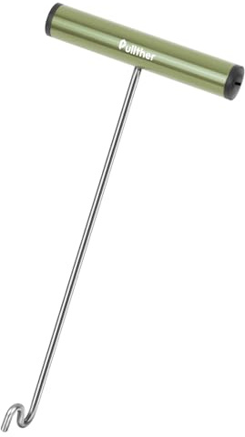 pullther Dissolvant d'hameçons 26 cm, poignée en T, accessoires de pêche pour pêche en eau douce et salée, en acier inoxydable et aluminium, extracteur rapide d'hameçons pour poissons de taille