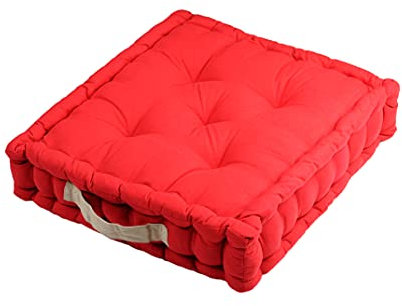 Stof - Coussin de Sol Duo Gris et Perle - Couleur Uni Taille 45 x 45 x 10 cm - Épaisseur Idéale - Rembourrage Épais et Matelassé - Confortable et Élégant - Tendance Loft