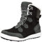 GUGGEN Mountain HPC57 Damen Fellstiefel gefüttert mit echtem Lammfell und Leder Winterstiefel Lammfellstiefel Winterschuhe Echtleder Leder Stiefel wasserdicht mit Membran Schwarz-Grau, EU 42