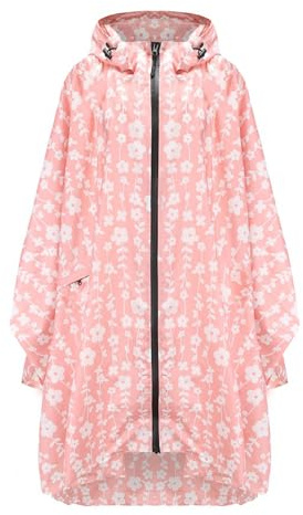Freiesoldaten Donne Impermeabile Poncho Pioggia Elegante Riutilizzabile Leggero All'aperto Impermeabili Giacca da Pioggia con Cappuccio