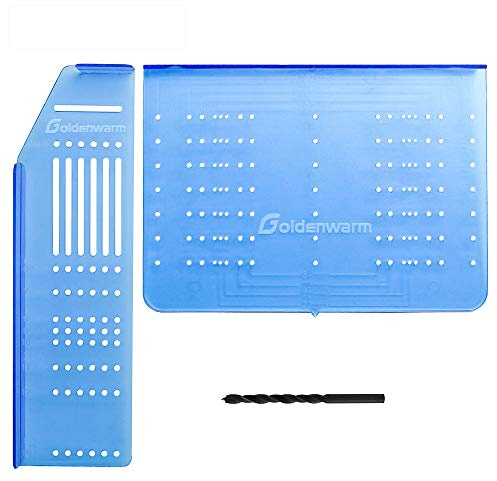 goldenwarm TM160 Poignée Boutons Gabarit de perçage pour poignées de meubles, poignées d'armoire, tiroirs, poignées et boutons Outil de montage