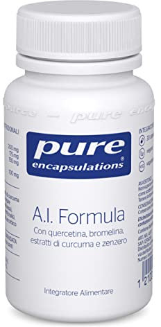 Pure Encapsulations - A.I. Formula - Integratore Alimentare Ipoallergenico con Quercetina, Bromelina, Estratti di Curcuma e Zenzero - 30 Capsule